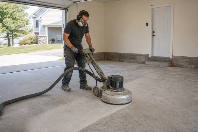 Concrete Garage Floor Prep for Epoxy Coatings