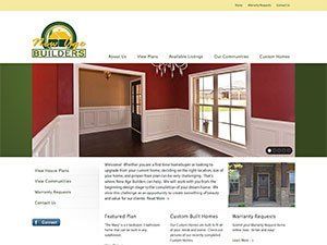 Screenshot of the New Age Home Builders website home page