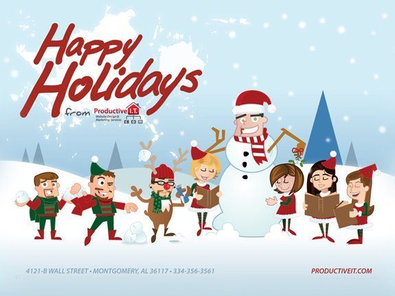 Productive I.T. Happy Holidays desktop wallpaper preview