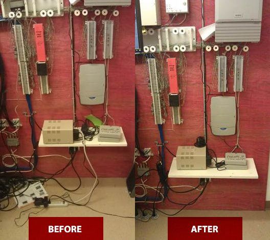 Server room before cleanup