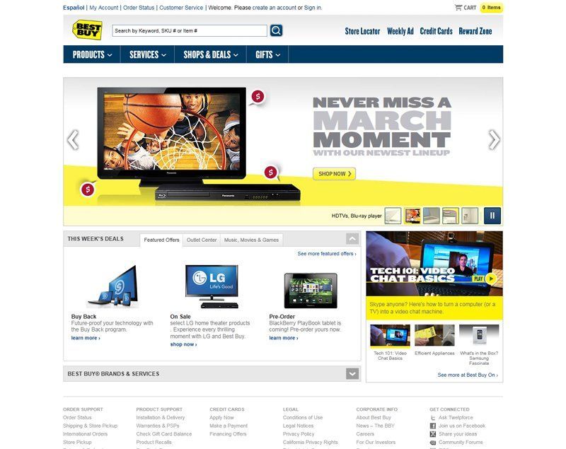 Best Buy website
