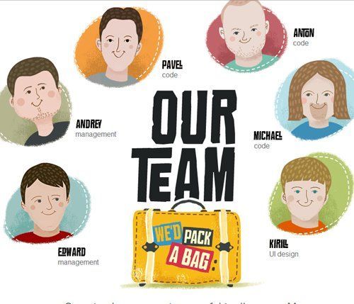 Example About Us page with testimonials