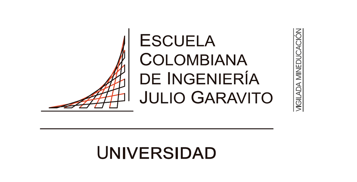Escuela Colombiana de Ingeniería Julio Garavito logo with stylized red graph and the word Universidad