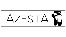 AZESTA logo in black text with a stylized figure on a white background