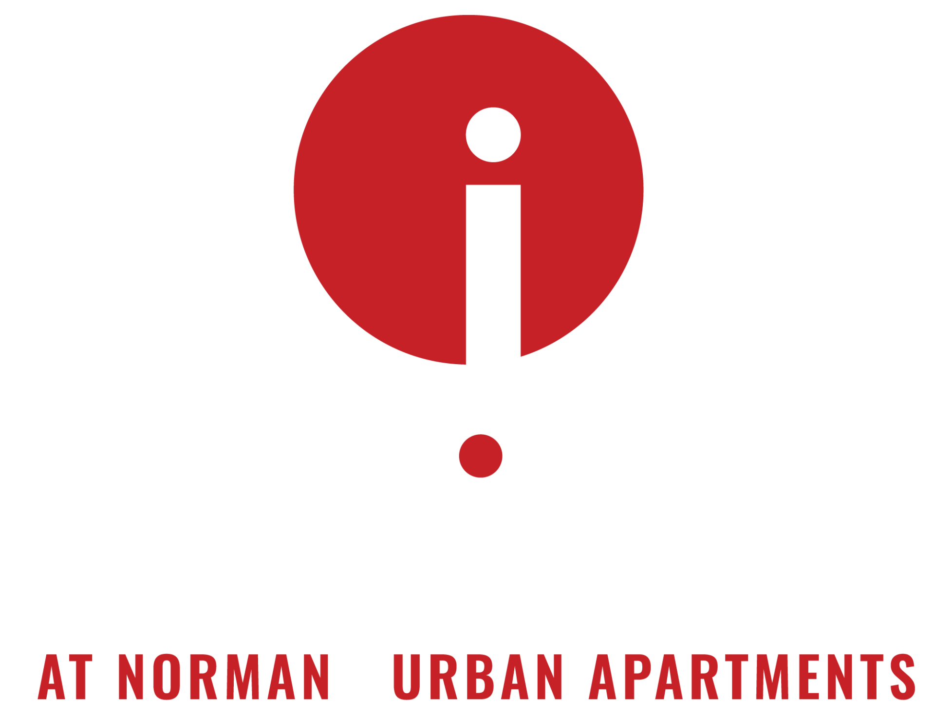 The Icon At Norman - White And Red Footer Logo - Click here to go home