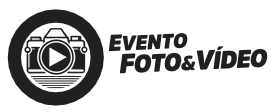 Divisão Evento Foto & Vídeo Um logotipo preto e branco para evento foto & vídeo