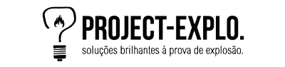 Um logotipo preto e branco para o projeto explo