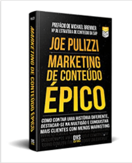 Um livro intitulado Marketing de Conteudo Epico de Joe Pulizzi