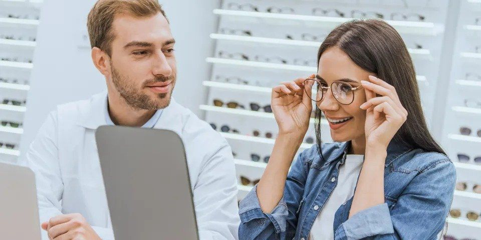 A girl wearing an eye glasses — New London, WI — Griebenow Eyecare Sc Clintonville