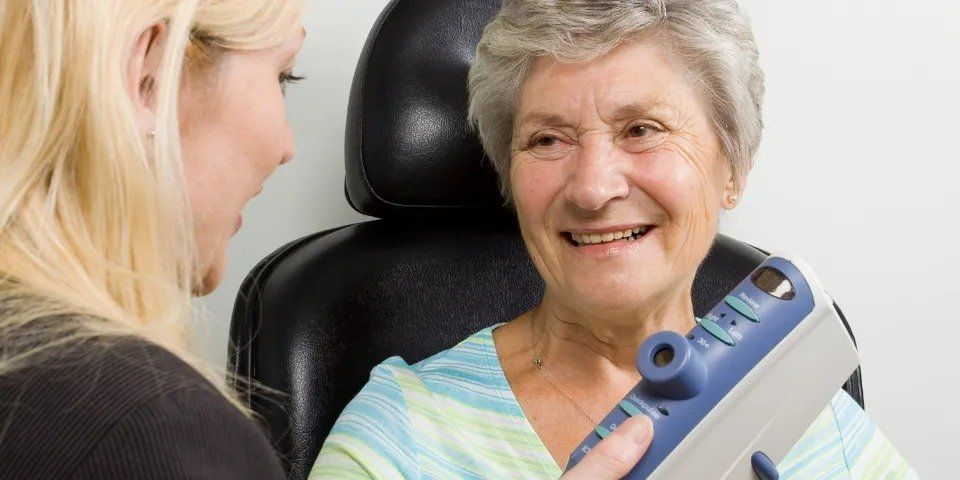 A  lady taking her check up— New London, WI — Griebenow Eyecare Sc Clintonville