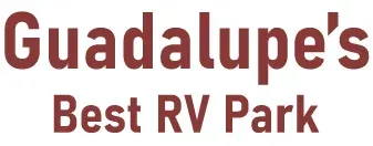 Guadalupe&rsquo;s Best RV Park logo in maroon text on a white background