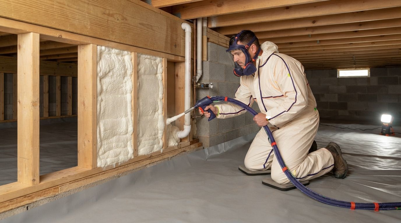 Crawl space insulation for a Temple Texas home