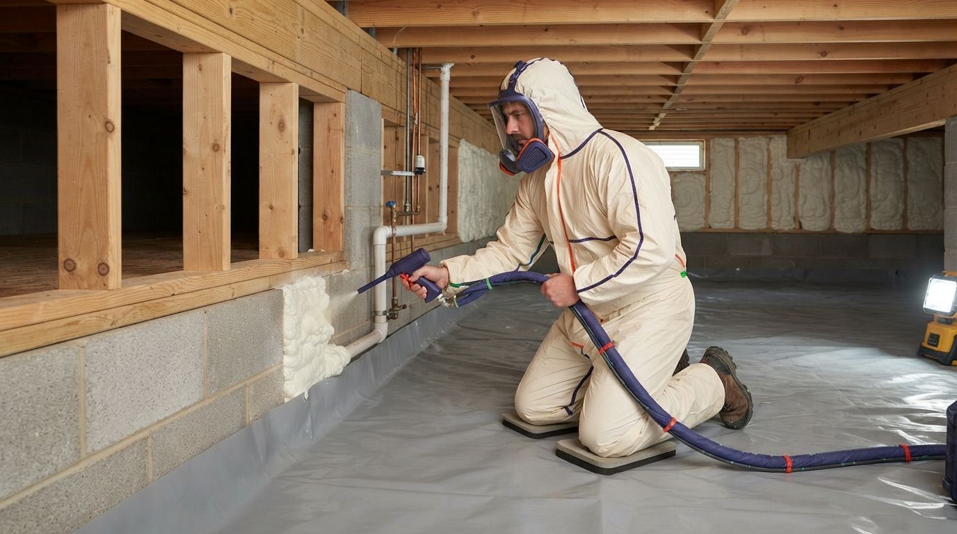 Crawl space conditions affecting insulation costs and R-value in Temple Texas