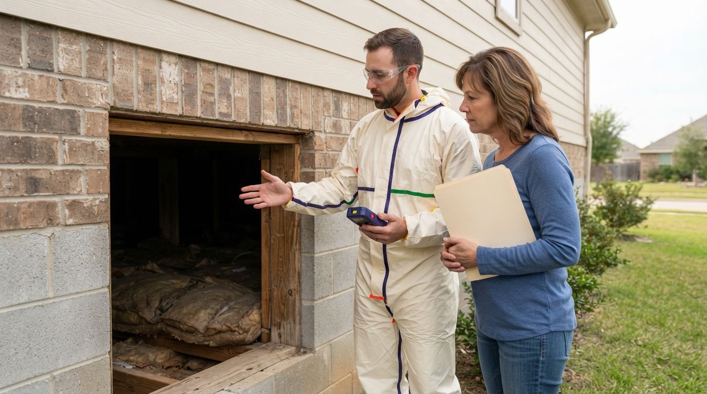 Homeowner requesting a crawl space insulation estimate in Temple Texas