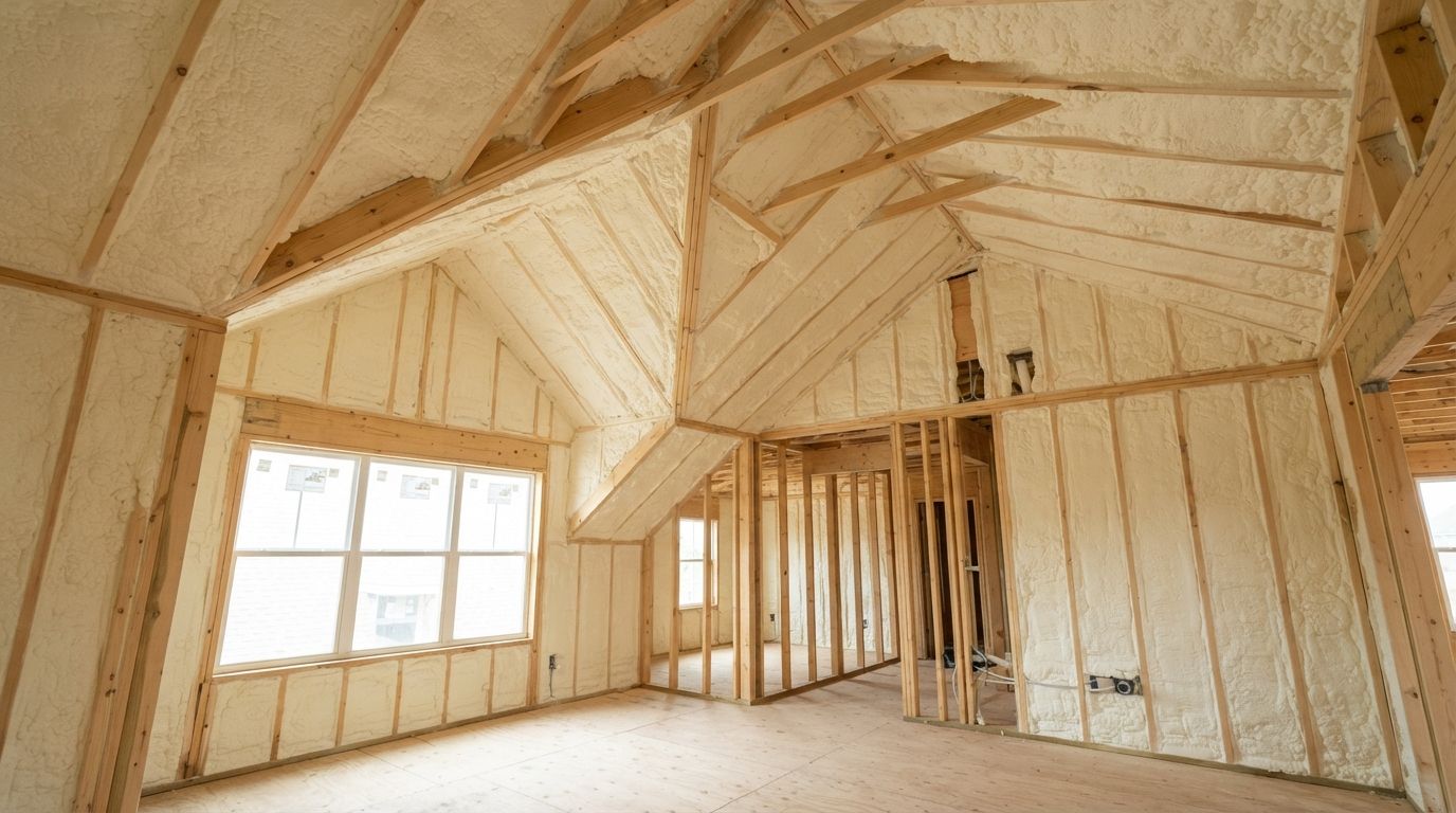 Completed residential spray foam insulation project in Temple Texas