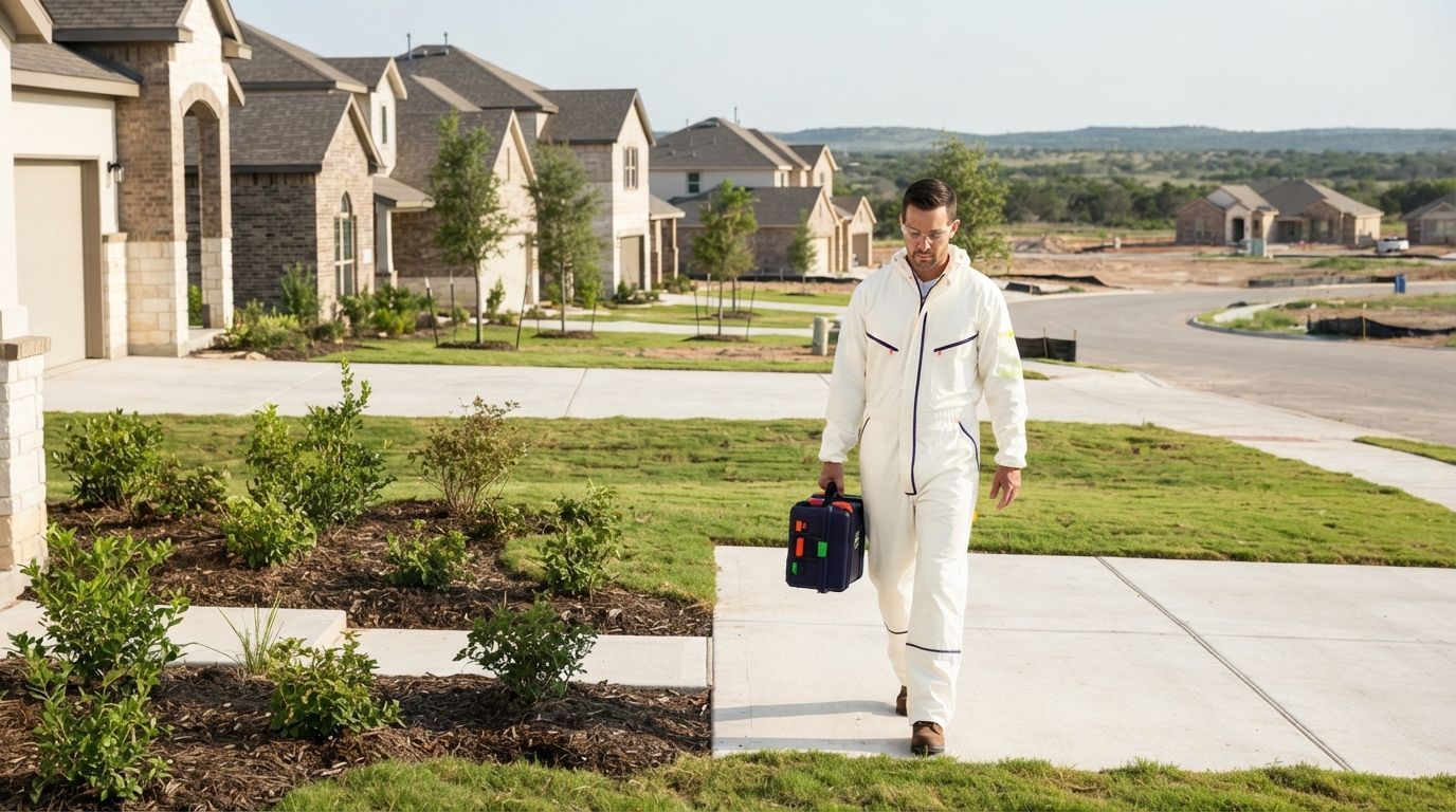 Spray foam insulation service in a developing Temple Texas neighborhood