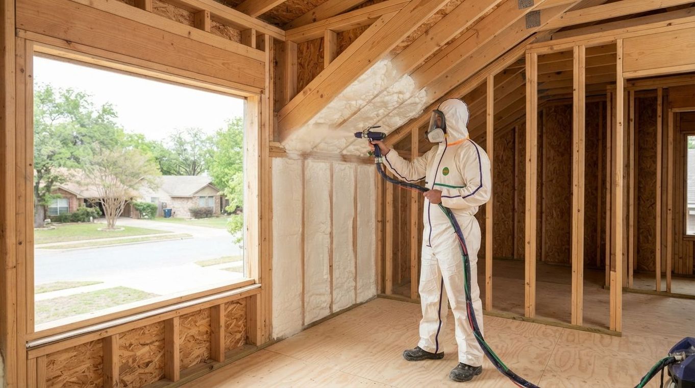 Spray foam insulation installation for a Temple Texas property