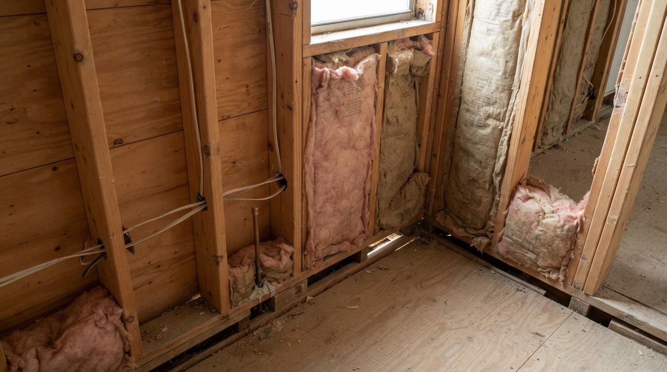 Insulation gaps and air sealing problems in a Temple Texas property