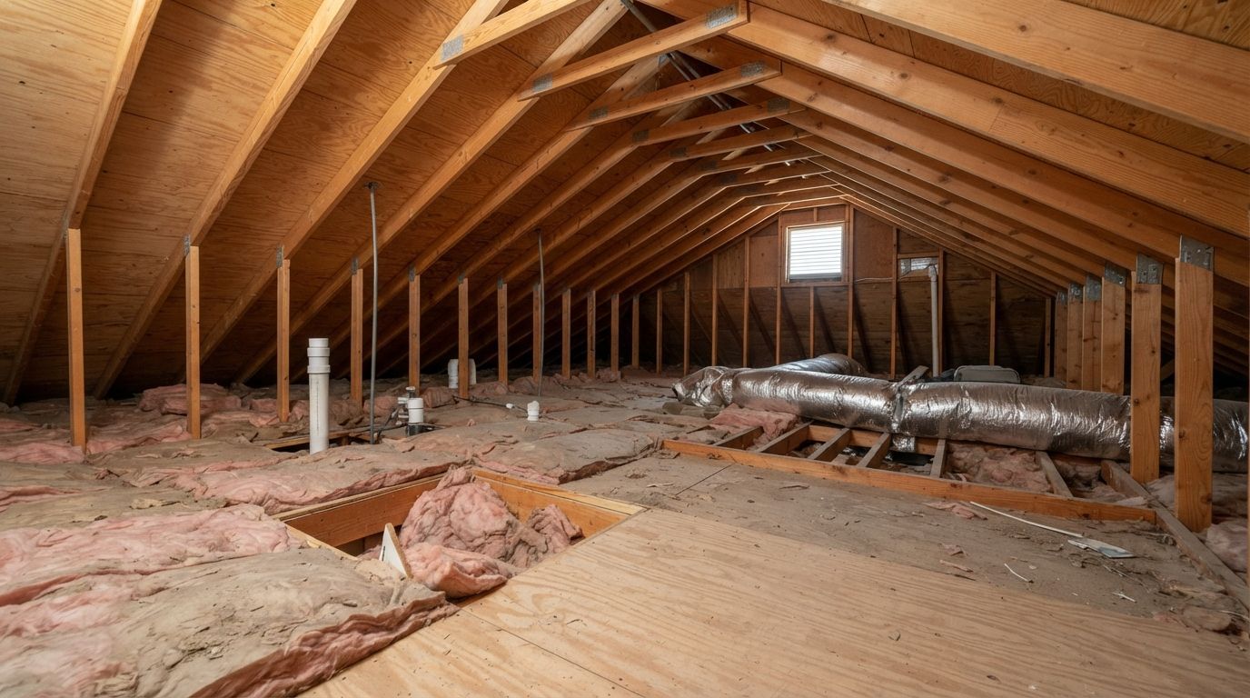Attic conditions affecting open cell spray foam costs in Temple Texas