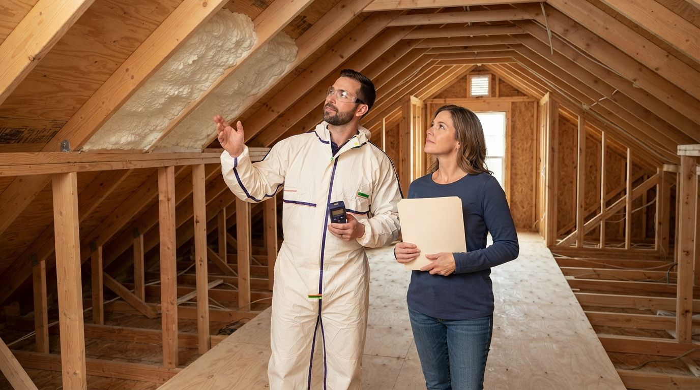 Homeowner requesting an attic spray foam insulation estimate in Temple Texas