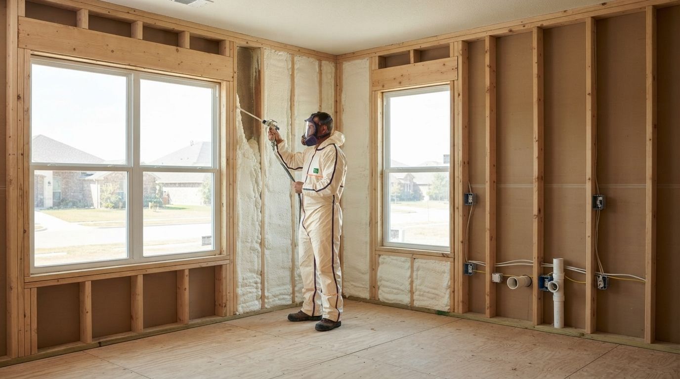 Professional spray foam wall insulation service in Temple Texas