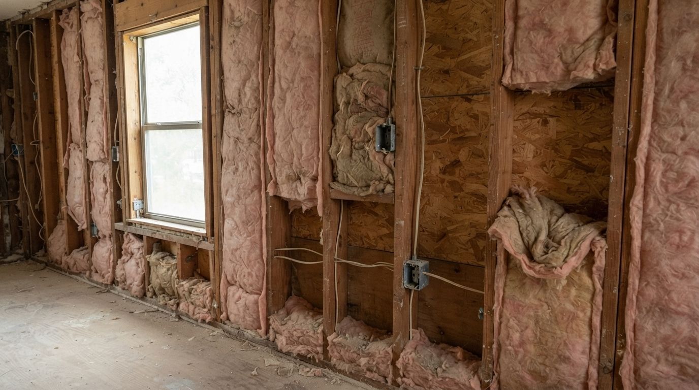 Existing wall insulation problems in a Temple Texas home