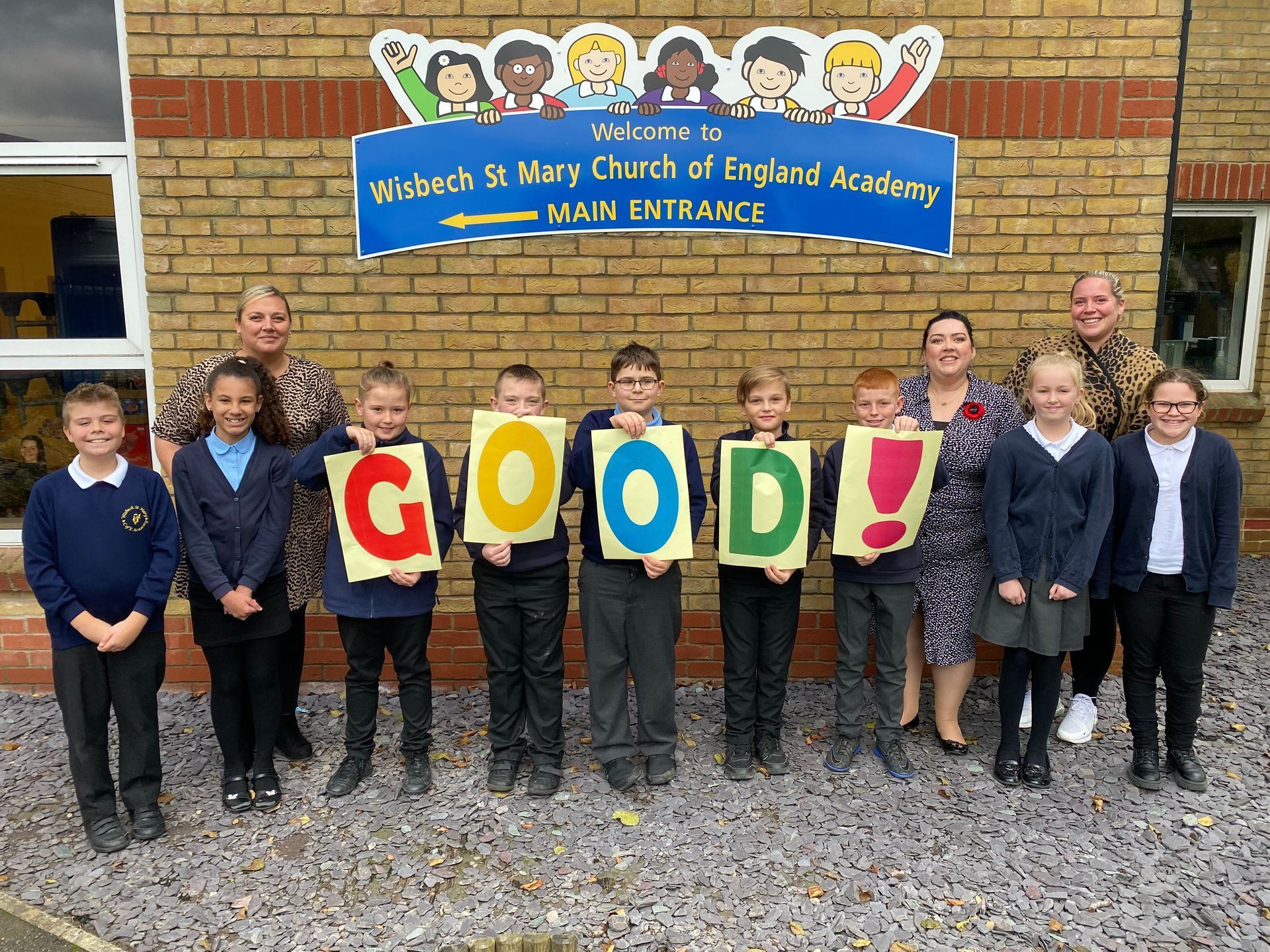 Staff and pupils from Wisbech St Mary CofE Academy