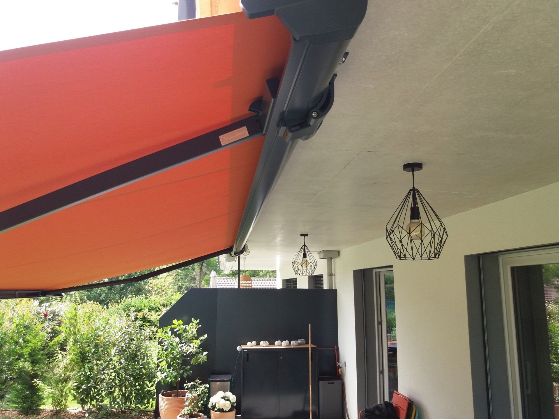 Tente solaire orange/rouge