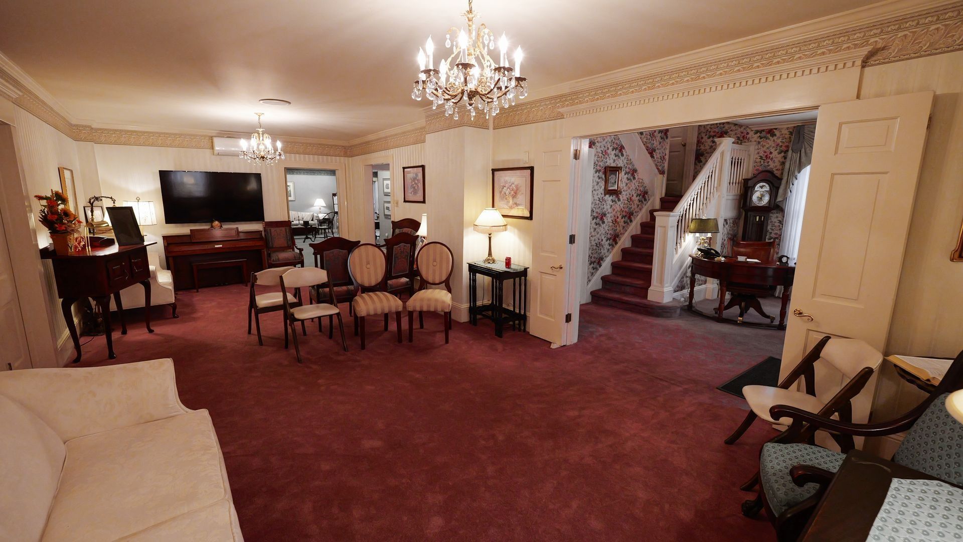 interior of jennings calvey funeral home main space