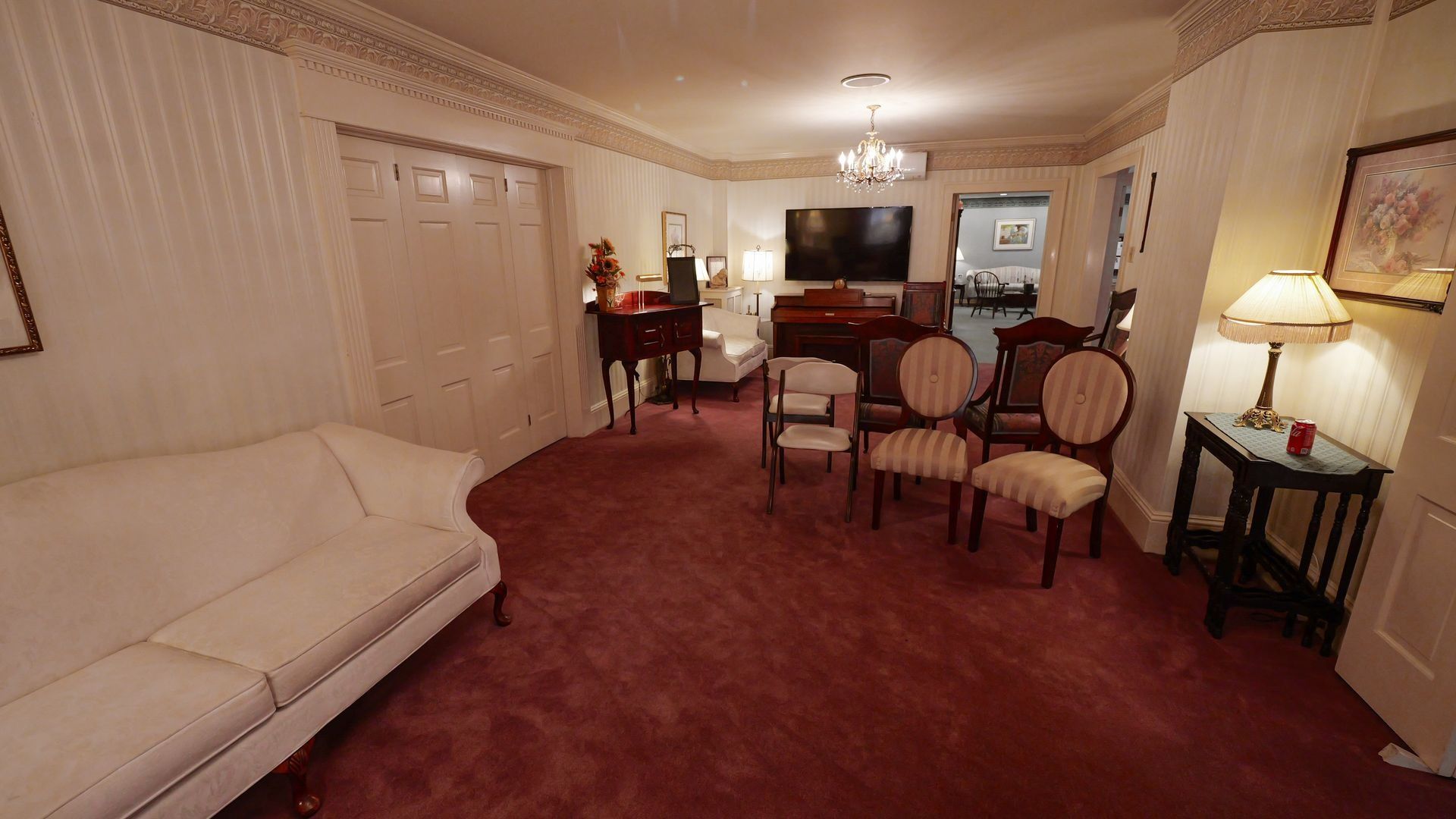 interior of jennings calvey funeral home main space