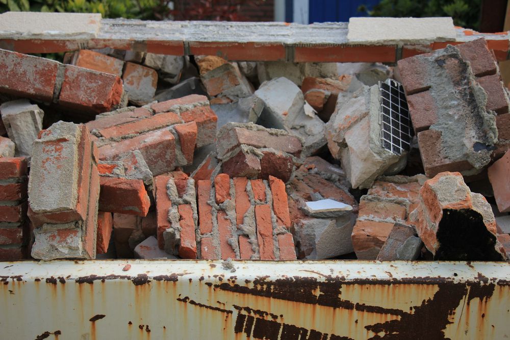 Pile of Broken Red Bricks and Debris — Tamworth Skips and Rubbish Removal in South Tamworth, NSW