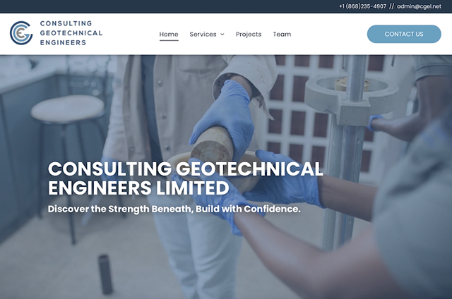 A screenshot of a website for CGEL