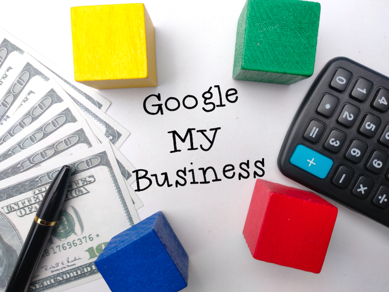 Google my business is written on a piece of paper