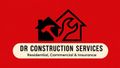 DR Construction Services logo on red background