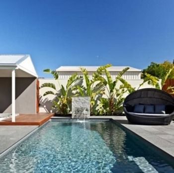 Backyard with Rectangular Pool — Swan Hill Pool & Spa Centre in Swan Hill, VIC