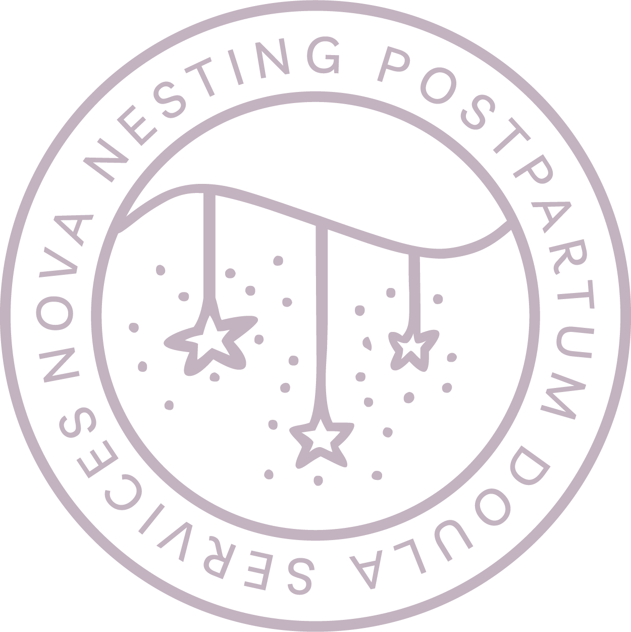 Nova Nesting Postpartum Doula Services round logo