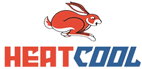 Red rabbit logo above the words
