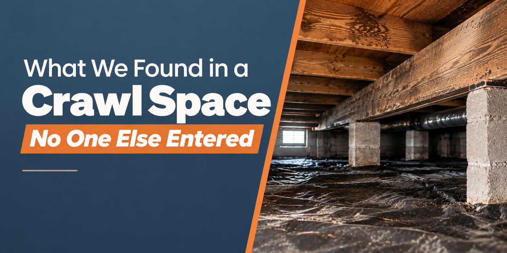 Thumbnail with text “What We Found in Crawl Space No One Else Entered” beside a dark crawl space.
