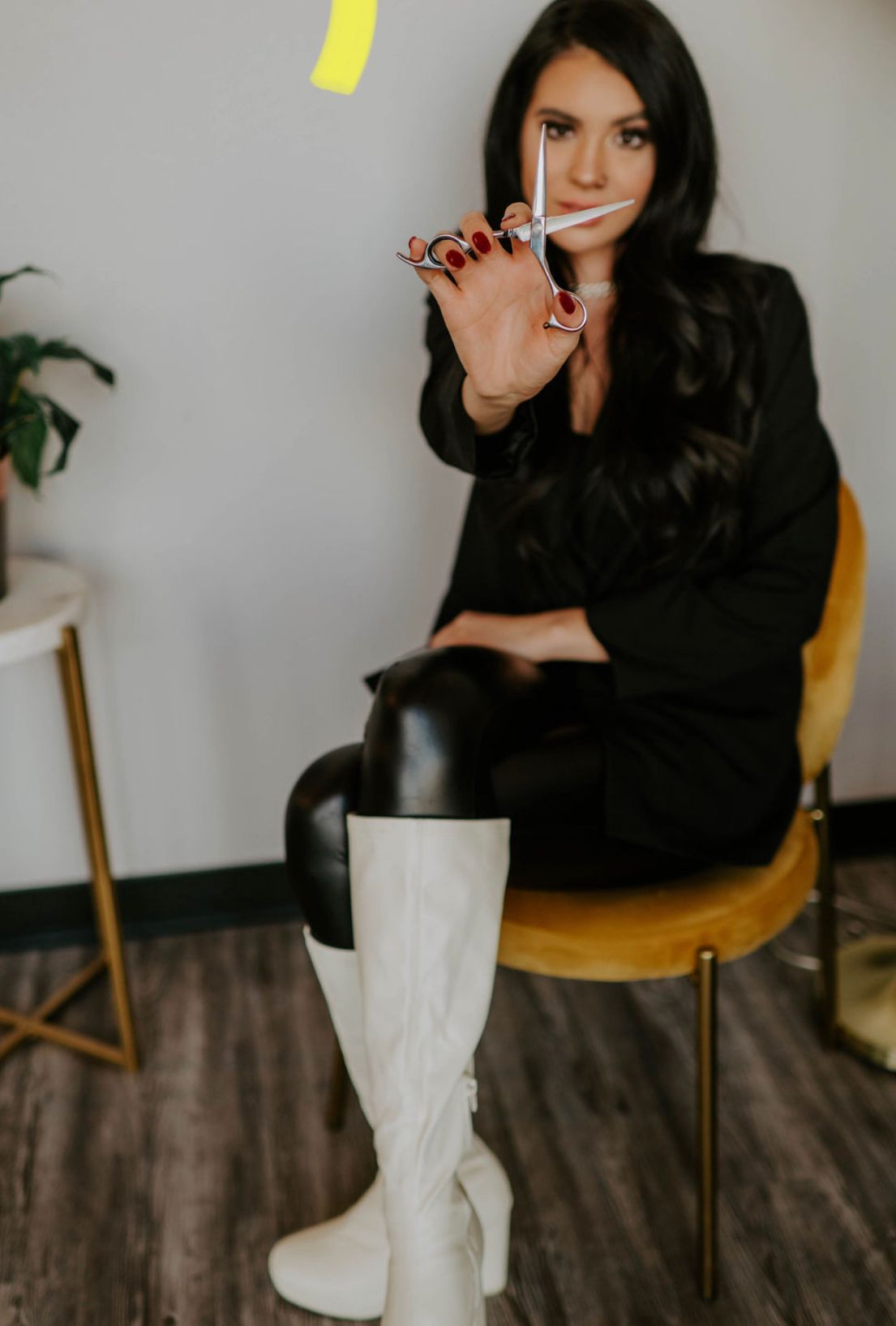 Beautiful Woman Having Haircut