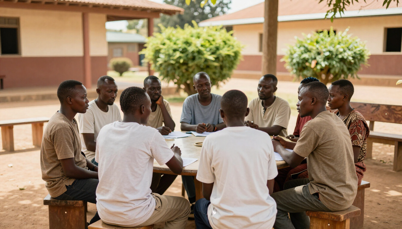 Community discipleship gathering in Rwanda