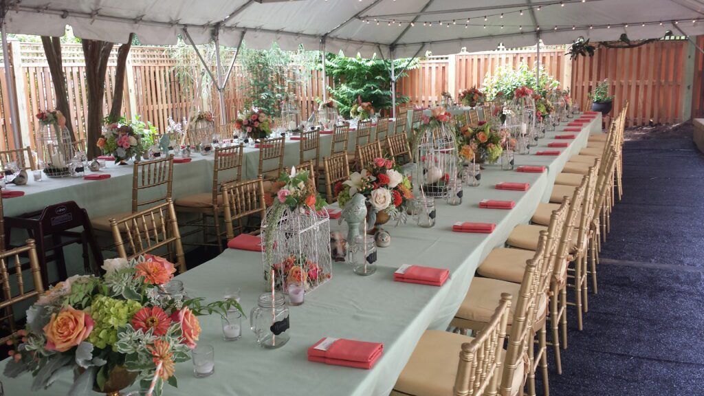 Long Table With Flowers