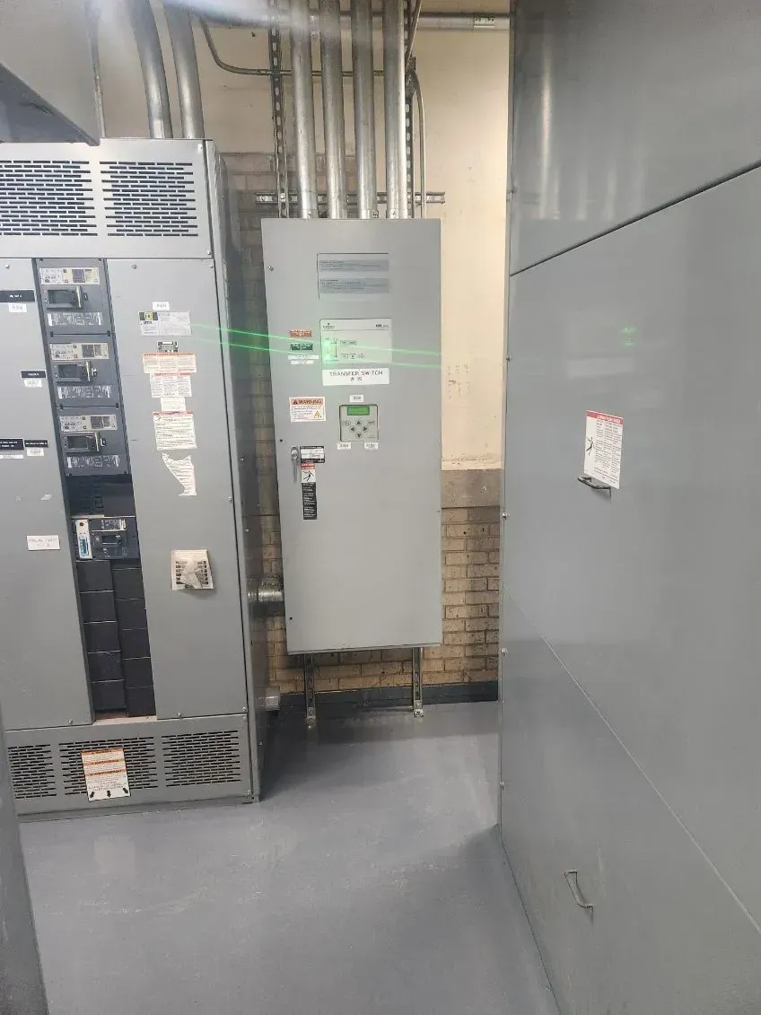There are a lot of electrical boxes in this room.