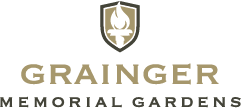 Greensville Memorial Cemetery logo with gold shield and green lettering on a white background
