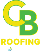 CB Roofing logo in yellow and green with stylized letters CB above the word Roofing