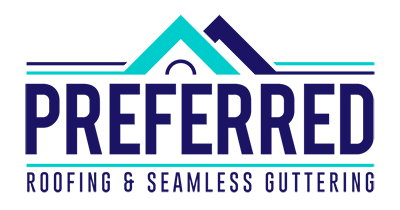 The logo for preferred roofing and seamless guttering