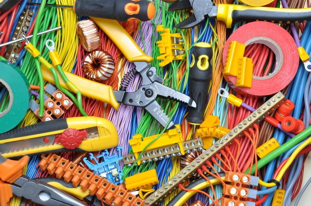 Electrical Tools and Wires of Various Colours, Including Screwdrivers, Pliers, and Tape — FAW Electrical in Callala Beach, NSW