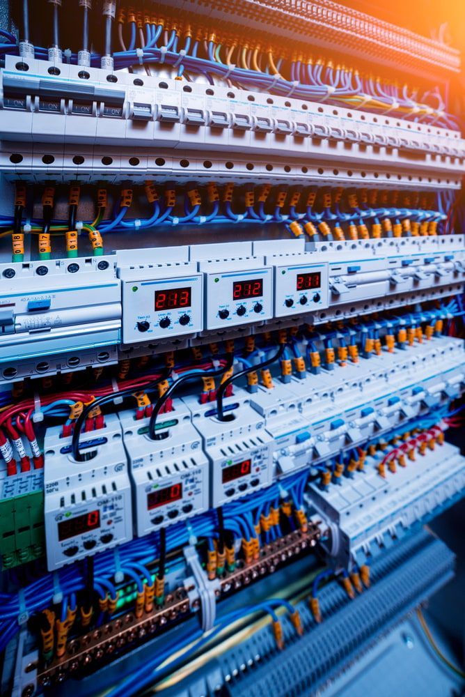 Electrical Control Panel With Wires and Digital Displays — FAW Electrical in Sussex Inlet, NSW