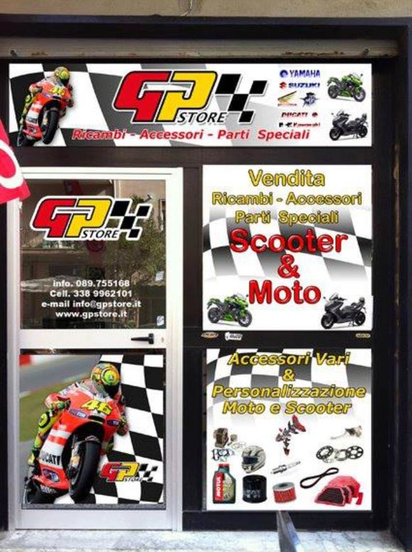 locandina punto vendita moto