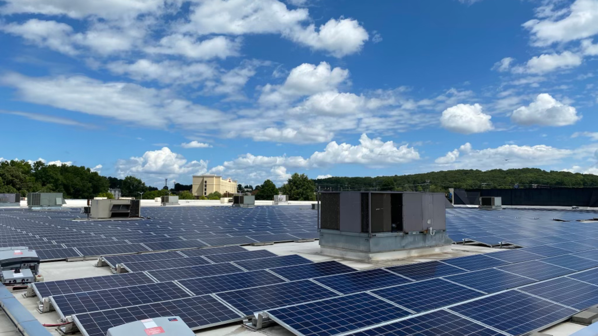Commercial solar panel installation by Perfection Solar in Greenville, SC
