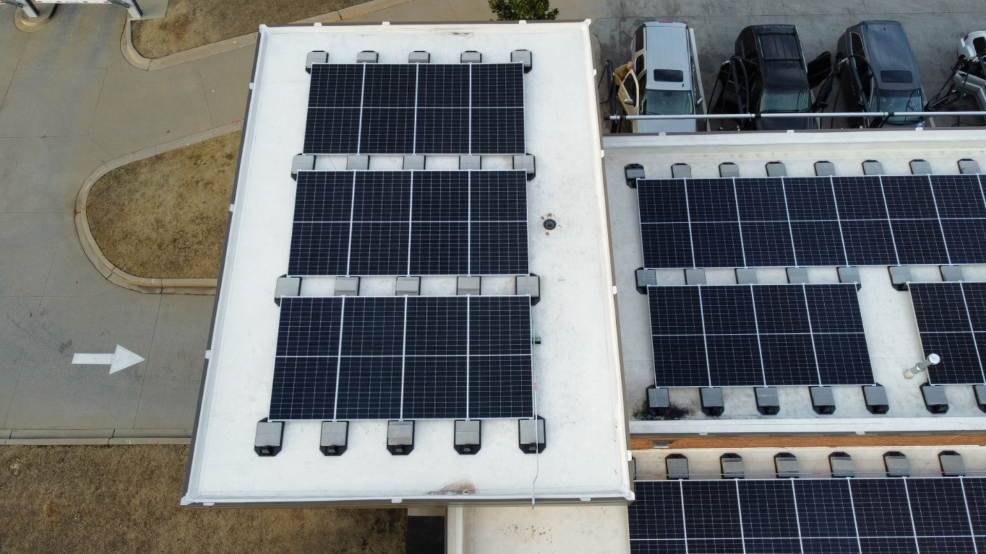 Commercial solar panel installation by Perfection Solar in Greenville, SC